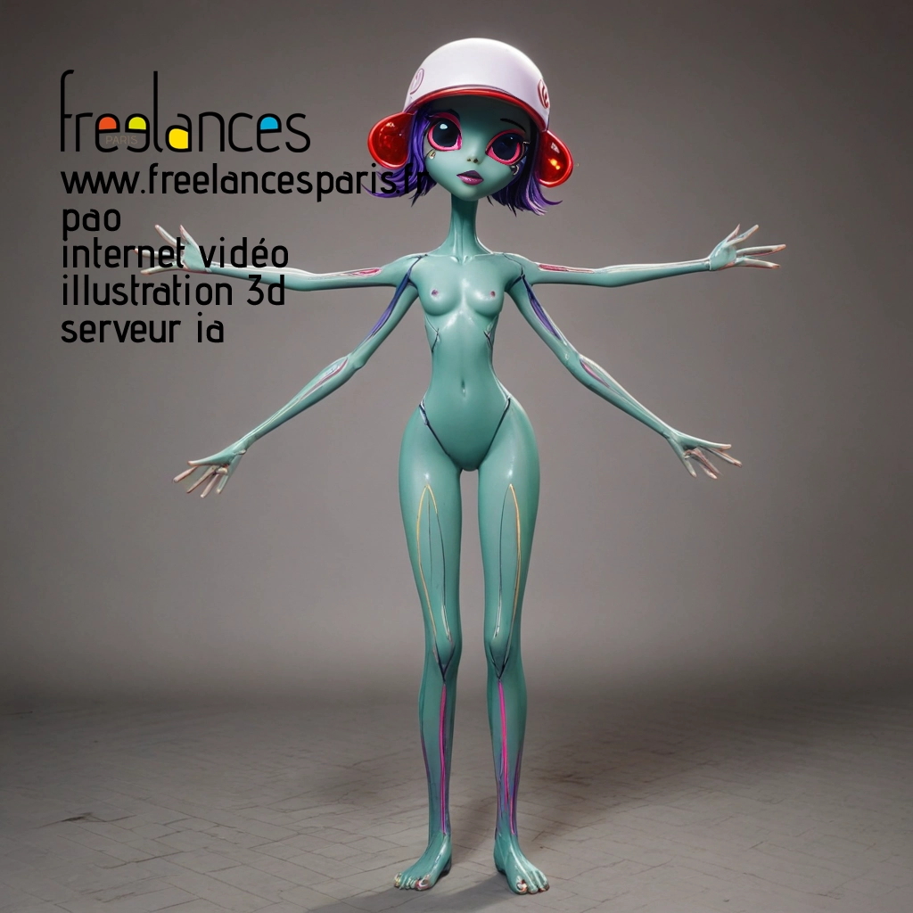 Pao mise en page internet vidéo illustration 3d serveur image IA générative AI freelance paris studio de création magazines C42L0MR0